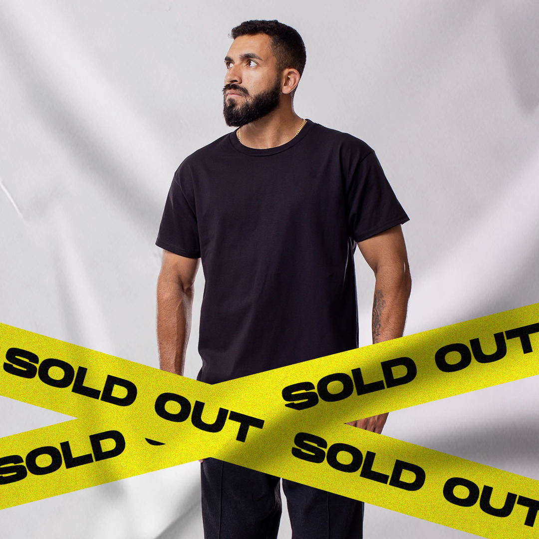 Basic Tee Leather Patch – Black