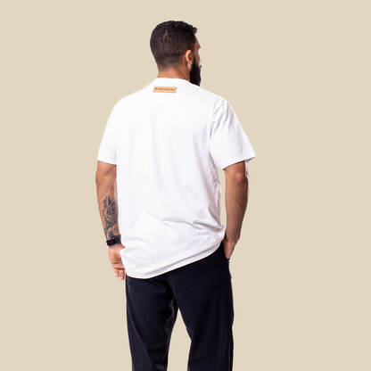 Basic Tee Leather Patch – White