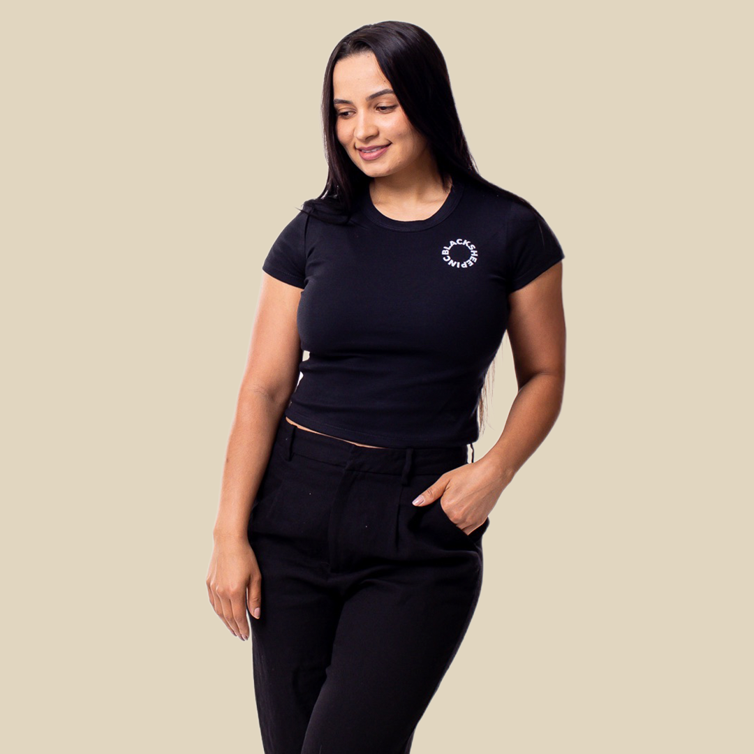 Coverseamed Neck Logo Tee – Women’s Short Sleeve
