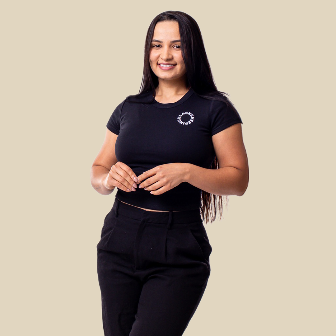 Coverseamed Neck Logo Tee – Women’s Short Sleeve